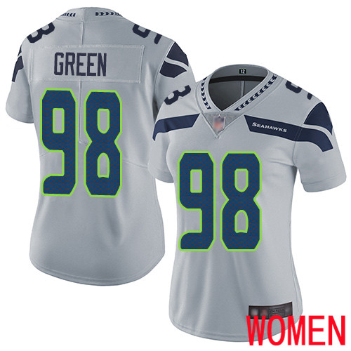 Seattle Seahawks Limited Grey Women Rasheem Green Alternate Jersey NFL Football 98 Vapor Untouchable